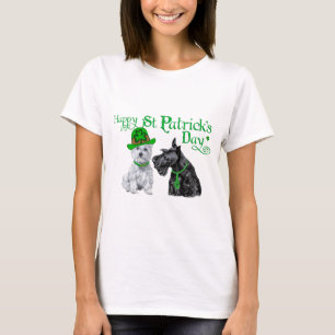 Camiseta Scottie & Westie Dia de São Patrício