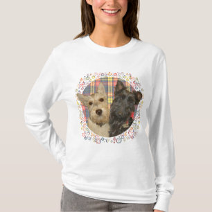 Camiseta Scotties Wheaten & pretos no Tartan