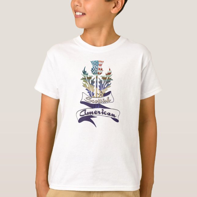 Camiseta Scottish American Flags - T-Shirts para crianças (Frente)