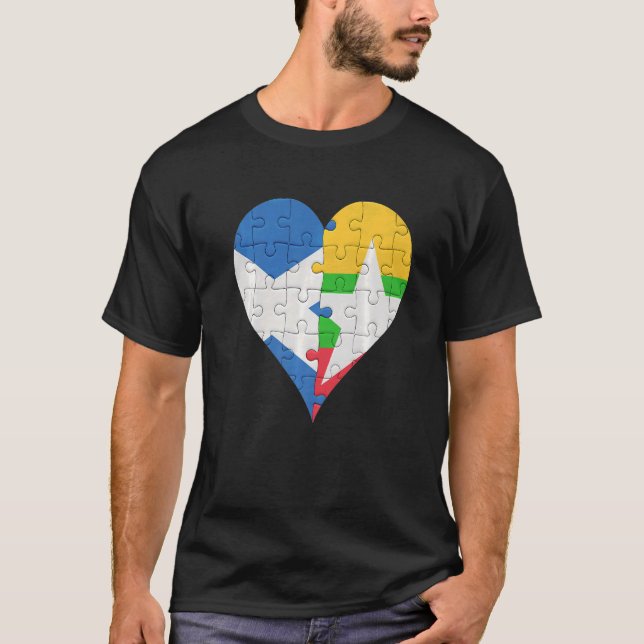 Camiseta Scottish Burmese Flag Heart (Frente)
