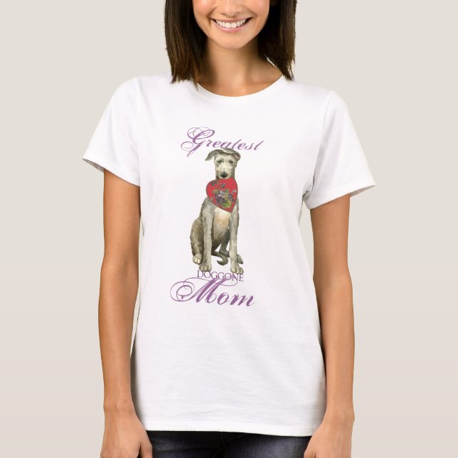 Camiseta Scottish Deerhound Heart Mãe (Frente)