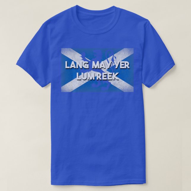 Camiseta Scottish Flag Scotland Lang May Yo Lum Reek Phras (Frente do Design)