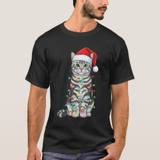 Camiseta Scottish Fold Cat Christmas Santa Lover