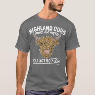 Camiseta Scottish Highland Cow Funny Farmer Dizendo Bovinos