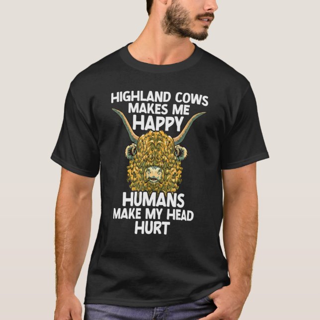 Camiseta Scottish Highland Cow Scotland  Highlander Cattle  (Frente)