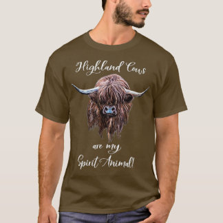 Camiseta Scottish Highland Cow Spirit Animal