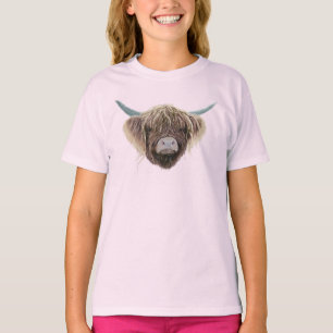 Camiseta Scottish Highland Cow Wee Charlie Fluffy Ears