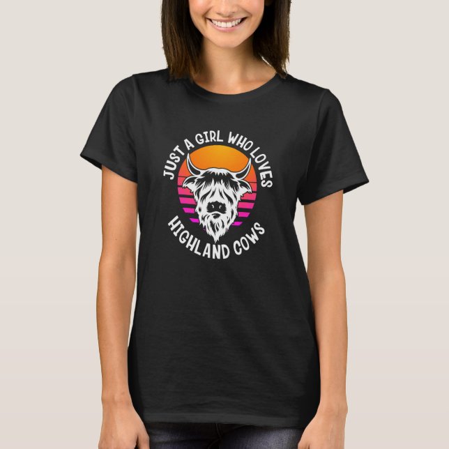 Camiseta Scottish Just A Girl Who Loves Highland Cows (Frente)