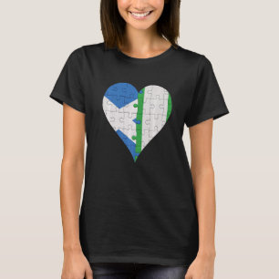 Camiseta Scottish Nigerian Flag Heart