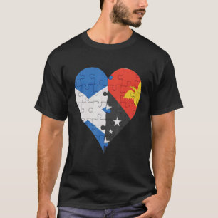 Camiseta Scottish Papua New Guinean Flag Heart