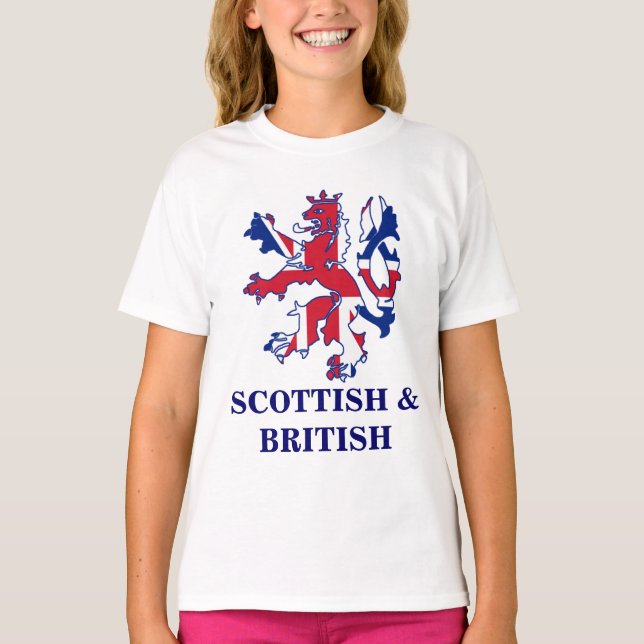 Camiseta Scottish patriótico e Brtish (Frente)