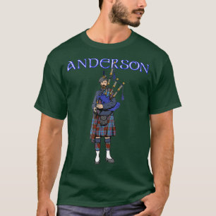 Camiseta Scottish Piper ANDERSON Clan Tartan Scotland