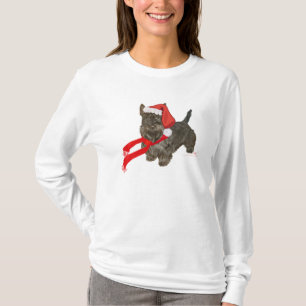Camiseta Scottish Terrier é o ajudante do Papai Noel