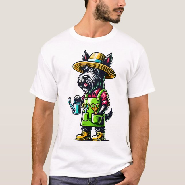 Camiseta Scottish Terrier Gardener Copy (Frente)