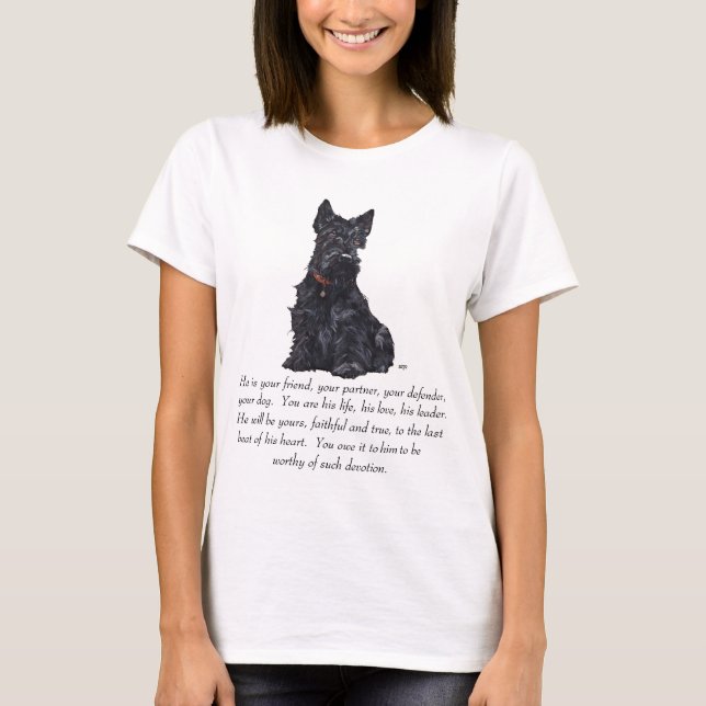 Camiseta Scottish Terrier Keepsasael - Cachorro MALE (Frente)