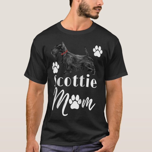 Camiseta Scottish Terrier Scottie Dog Mãe (Frente)