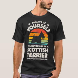 Camiseta Scottish Terrier Scottie Seja sempre seu retro
