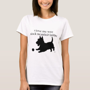 Camiseta Scottish Terrier - Wee Black Bearded Laddie