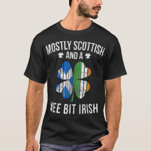 Camiseta Scottish Wee Bit Irish Scotland Gi Dia de São Patr