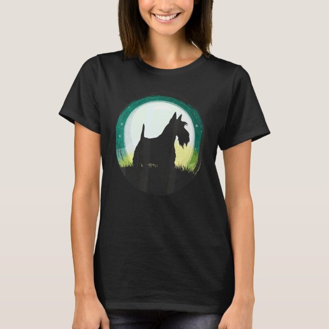 Camiseta Scotty Dog Aberdeen Terrier Retro (Frente)