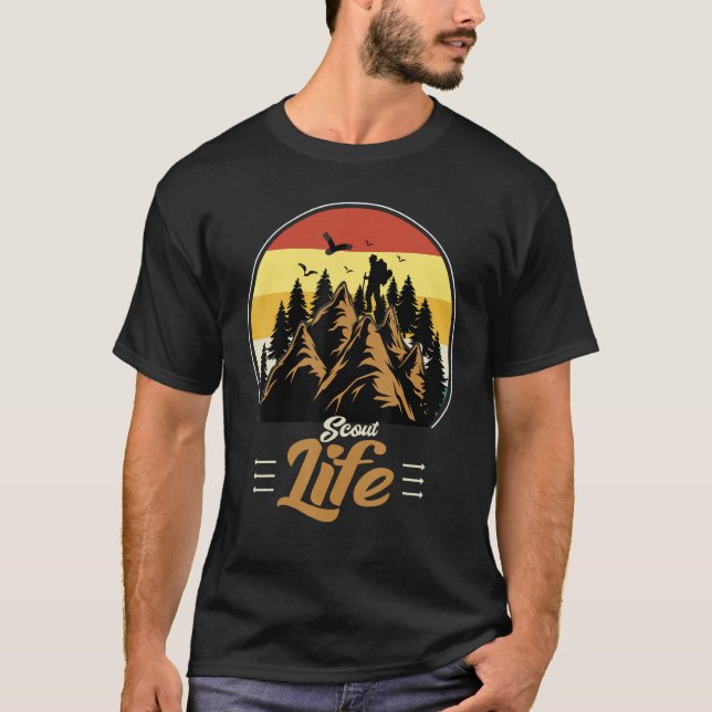 Camiseta Scout Life Scouting Lovers Gifts Hiking Happy Camp (Frente)