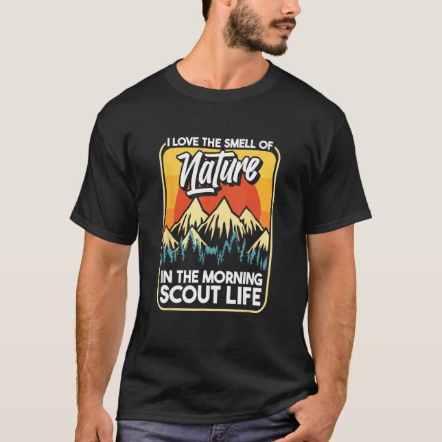 Camiseta Scout Mountains Nature Uniform  Wilderness Scoutin (Frente)