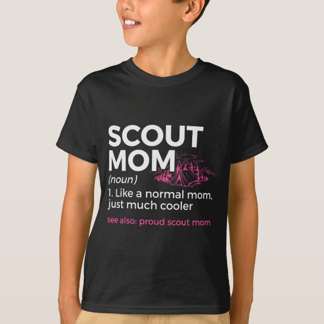 Camiseta Scouting Funny Scout Mom Definition Proud Scout Mo (Frente)