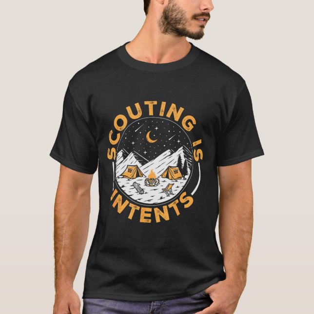 Camiseta Scouting Is Intents Scout Funny Camng  (Frente)