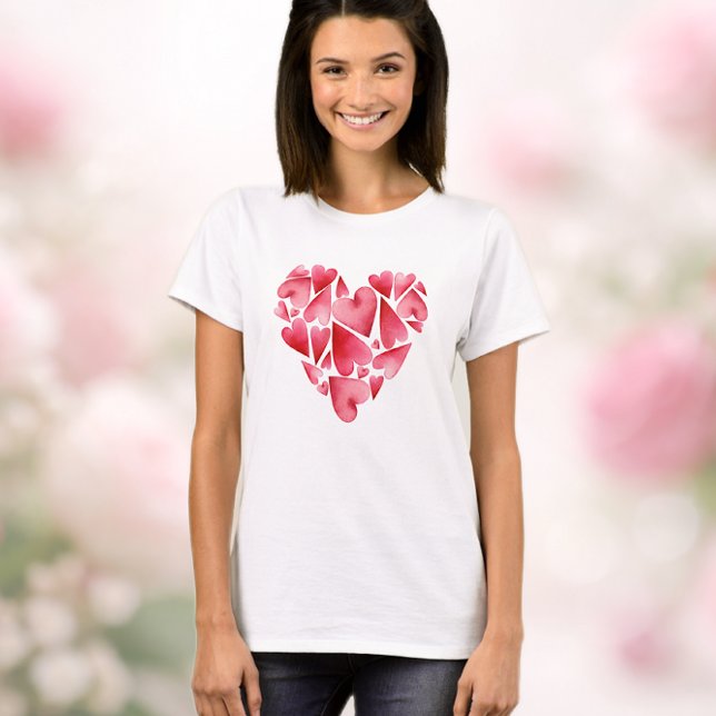 Camiseta Scrambled Hearts (Criador carregado)