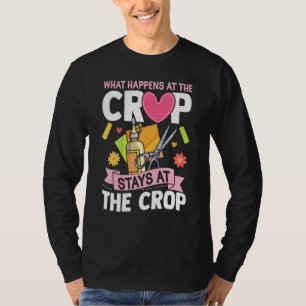 Camiseta Scrapbook Crop Retreat Mão Arranque