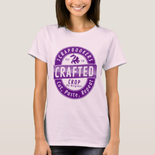 Camiseta "Scrapbookers - Cortar, Colar e Repetir"