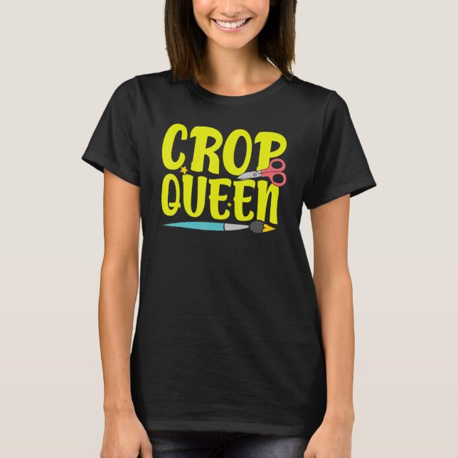 Camiseta Scrapbooking Scrapbooker Crop Queen (Frente)