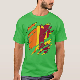 Camiseta Scratch de Sinalizador do Sri Lanka
