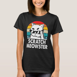 Camiseta Scratch Meowster Cat Humor Kitten Piada Cat Mãe