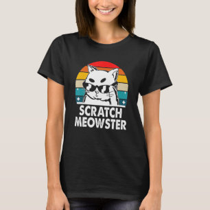 Camiseta Scratch Meowster Cat Humor Kitten Piada Cat Mãe
