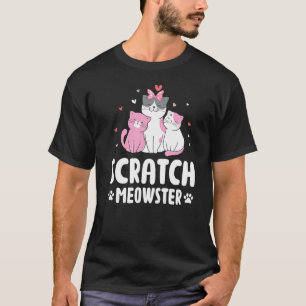 Camiseta Scratch Meowster Cat Humor Kitten Piada Cat Mãe