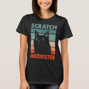 Camiseta Scratch Meowster Cat Humor Kitten Piada Cat Mãe 1