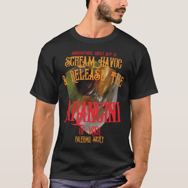 Camiseta Scream Havoc Release Arancini War Palermo Sicily (Frente)