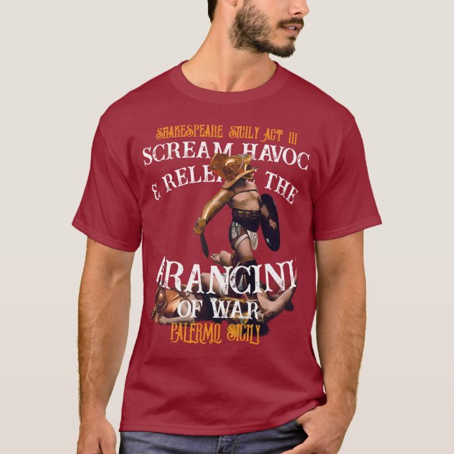 Camiseta Scream Havoc Release Arancini War Palermo Sicily (Frente)