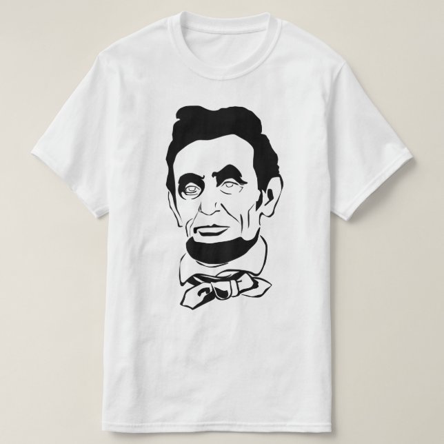 Camiseta Screenprint do vetor de Abraham Lincoln (Frente do Design)