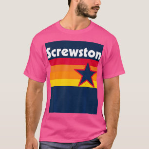 Camiseta Screwston Texas H-Town Houston Blue