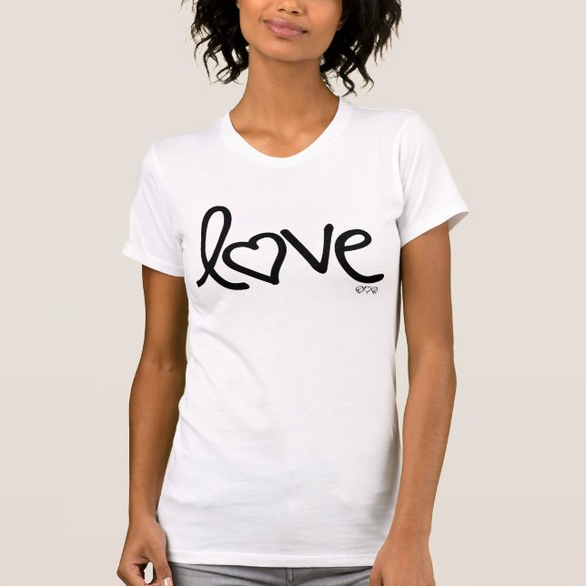 Camiseta scribble da tinta do amor (Frente)