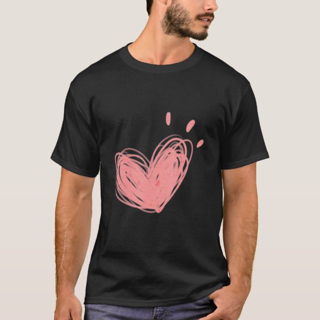 Camiseta Scribble Heart Lgbtq Gay Rights Proud Orgulho Rain (Frente)