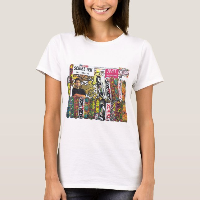 CAMISETA SCRIBZ TEK SKATEBOARDS / JMT EUA (Frente)