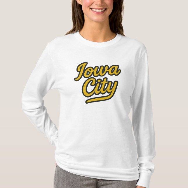 Camiseta Script da cidade de Iowa | Retro (Frente)