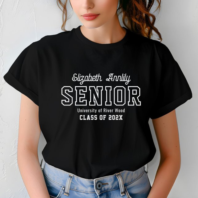 Camiseta Script de Ano Personalizado Avançado Faculdade de  (Criador carregado)