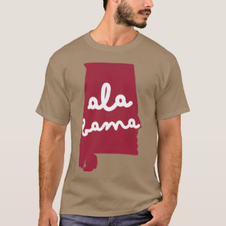 Camiseta Script de Contorno do Alabama