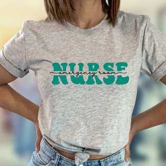 Camiseta Script de Enfermeiro da Sala de Emergência