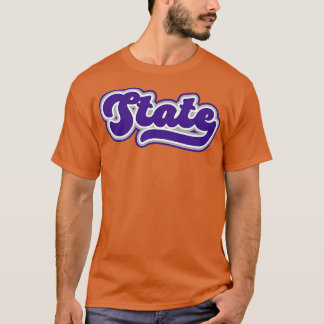 Camiseta Script de Estado Retroativo Kansas Purple Orud