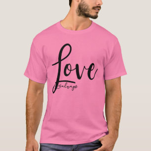 Camiseta Script de manuscrito de amor sempre elegante